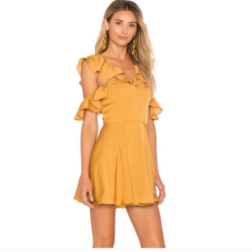 Lovers Friends Gold Trophy Dress NEW